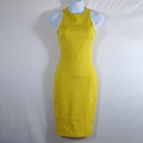 Fashion Nova Womens Yellow Bodycon Dress Size XS\X-Chico NWT Great Conditio - Picture 1 of 7